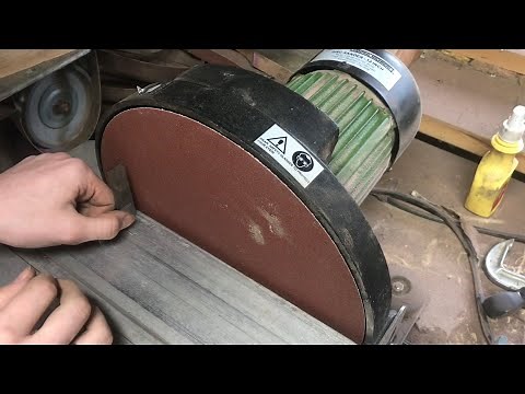 Installing SANDING DISKS (12” harbor freight benchtop disc sander and woodstock sandpaper)