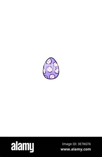 splitting effect animation of cartoon of painted easter egg Stock Video Footage - Alamy