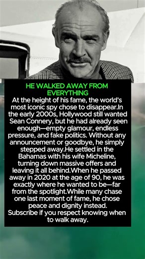 HE WALKED AWAY FROM EVERYTHINGAt the height of hi