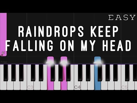 Raindrops Keep Falling On My Head - B.J. Thomas | EASY Piano Tutorial