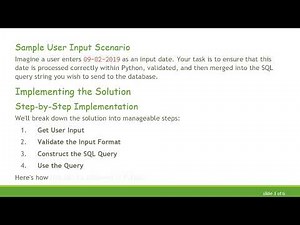 Efficiently Get User Date Input in Python for Database Queries