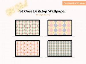 34 Cute Wallpaper High Quality 4K Aesthetic Wallpaper Retro Floral Fruits Bear Gingham Desktop Wallpapers Pastel MacBook Windows Wallpaper - Etsy