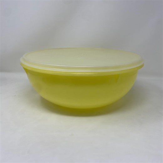 Vintage Tupperware Large Fix N Mix Bowl #274 With Sheer Lid #224. 6.5 Qt Yellow Bowl. Made in USA. - Etsy