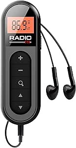 Amazon.com: FM Portable Radio, Rechargeable Pocket Radio with Best Reception Digital Tuning, LCD Screen,Belt Clip, Stereo Sound Earphone Jack for Gym, Jogging, Walking, Camping : Electronics