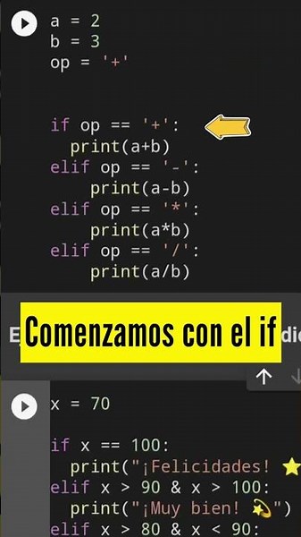 🤔 Elif en Python | Varias condiciones | Ejemplos: Calculadora básica y menú | Python | Shorts