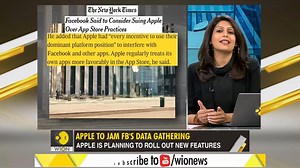 262K views · 6.5K reactions | #Gravitas | Facebook and Apple are in a fight over your browsing history. Apple will launch features that will allow users to stop Facebook and other apps from tracking their online activity. Facebook is considering a lawsuit against Apple. Palki S Upadhyay tells you more. | WION | Facebook