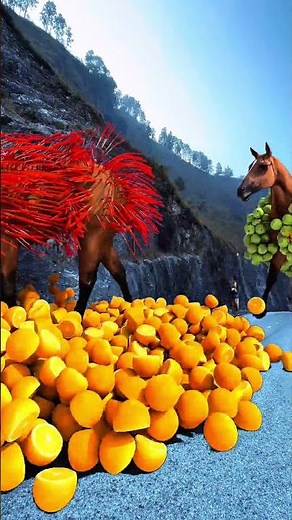 Horse carry fruits special effects c4d works 😯 #viralshorts #shorts #vfx #shortsfeed #shortsyoutube