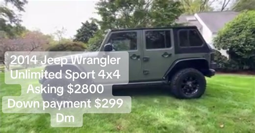 2014 Jeep Wrangler Unlimited Sport 4x4 V6 Power, Green Exterior Wrap, Off-Road Modifications #jeepwrangler #jeep #fyp #viral #capcut