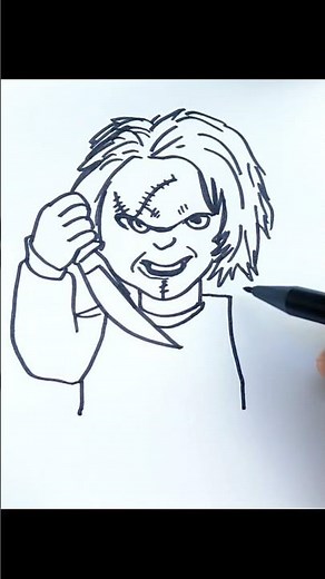 How to draw Chucky