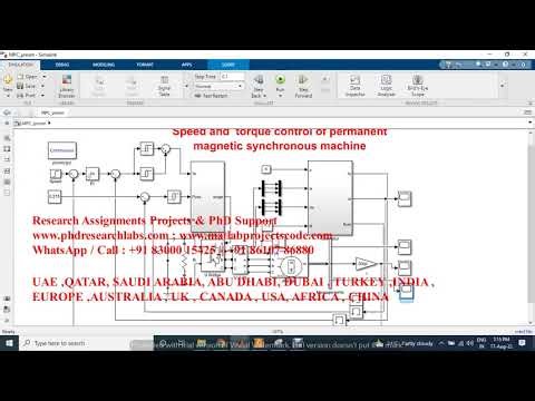 Speed and torque control of permanent magnetic synchronous machine - MATLAB SIMULINK