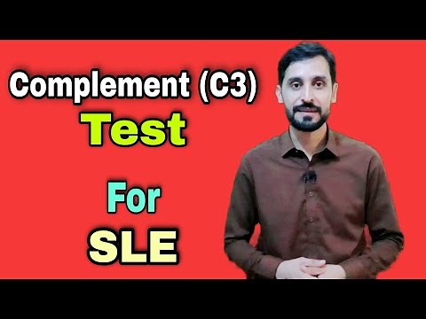 C3 Complement Test | C3 Test | Complement C3 Test For SLE