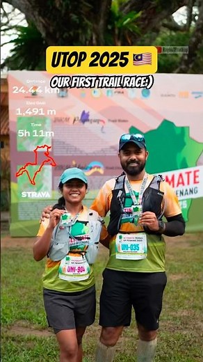 UTOP 2025 🇲🇾 Our first trail running race ✨❤️ #malaysia #penang #running