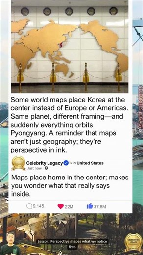 North Korea's World Map Puts Their Country Dead Center – Mind-Blown Perspective Shift