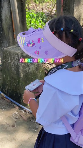 Cute Summer Hat with Mini Fan for Kids