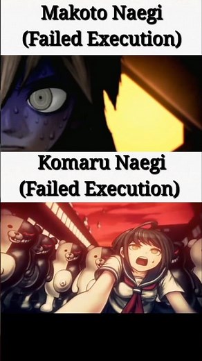 Makoto's vs Komaru's failed execution 😰 #danganronpa #makotonaegi #komarunaegi #viral
