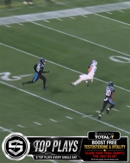 NFL Top Plays (pt 433): TeSlaa HUGE 57 Yard Catch vs Panthers #lions #nfl #highlights #topplays