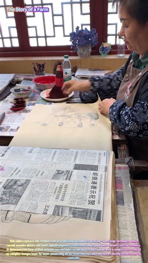 Watch a master create traditional New Year’s woodblock prints using the art of relief printing! 🎨↓