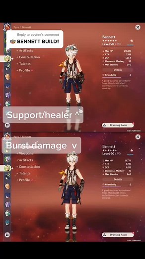 Reply to @coyfee here you go :)) #bennettbuild #bennettdamage #support #dps #genshin #genshinimpact #bennett