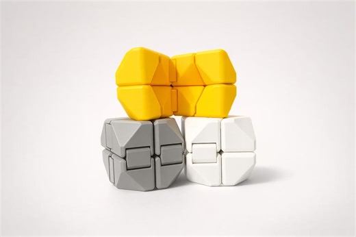 Infinity Cube Fidget Toy – 3D Printed Stress Relief Cube – Pocket Anxiety Toy – Desk Focus Gadget – Custom Colors