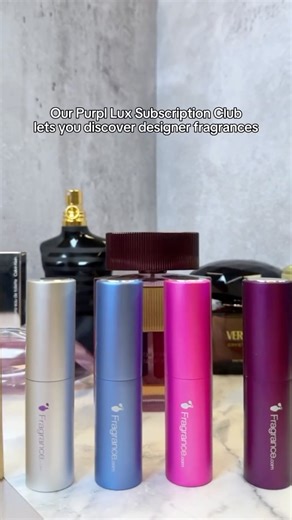 Fragrance.com (FragranceNet) on Instagram: "Fall in love with a new scent through discovery. 💜 The Purpl Lux subscription club introduces you to designer fragrances each month with a travel atomizer, allowing you to experience a scent fully before committing to a full-size bottle. It’s a thoughtful way to explore luxury and find a fragrance that truly resonates. Subscribe today! #fragrance #luxuryforless #smellgoodfeelgood #travelsize"
