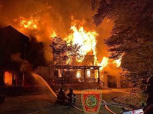 Fire engulfs 5,000-square-foot Mass. home, leads to total collapse