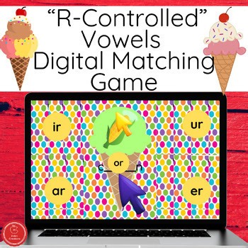 R-Controlled Vowels Digital Phonics Drag and Drop Activity For 1st Grade Centers