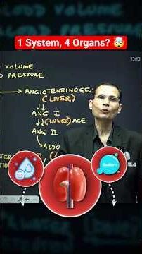 1 System, 4 Organs!🤯 RAAS Pathway Simplified | Physiology High-Yield #NEETPG #FMGE #Physiology #mbbs