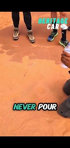 Pouring water on hot desert sand creates solid layers �� | Heritage Cars