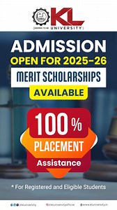 The BBA LLB program offers a unique blend of business management and legal studies, equipping students with the skills to excel in both corporate and legal environments. It fosters critical thinking and problem-solving abilities. Graduates are prepared to navigate the complexities of the business and legal worlds with confidence and expertise. 𝐀𝐝𝐦𝐢𝐬𝐬𝐢𝐨𝐧𝐬 𝐀𝐫𝐞 𝐎𝐩𝐞𝐧 𝐟𝐨𝐫 𝟐𝟎𝟐𝟓-𝟐𝟔 𝐀𝐘 Apply Now: https://www.kluniversity.in/admissions-2025/ #KLuniversity #KLU #WeAreFutureRead