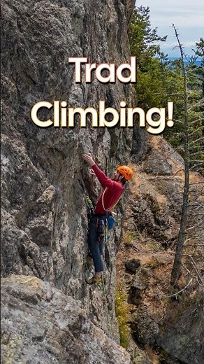 We tried trad climbing! My first trad lead!