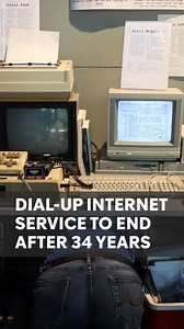 AOL is ending its dial-up internet service in the US and Canada after 34 years. This method of connecting to the internet reached speeds of 56kbps and had an iconic sound when establishing its link. What memories do you have of dialling up to the internet? #AOL #DialUp #Internet #Gaming #Technology #Tech #Website #Broadband #Telephone | Channel 4 News