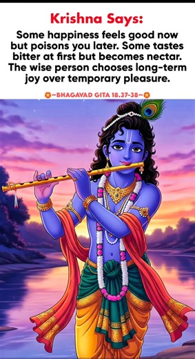 Three Types of Happiness Krishna Reveals | Bhagavad Gita 18.38 | The Krishna Teachings #krishna