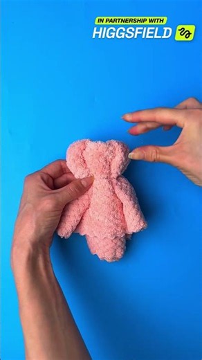 🧖🏻‍♀️ Towel → Teddy! 🐻 Make a Cute Bear in Seconds 🧸 #fun #kids