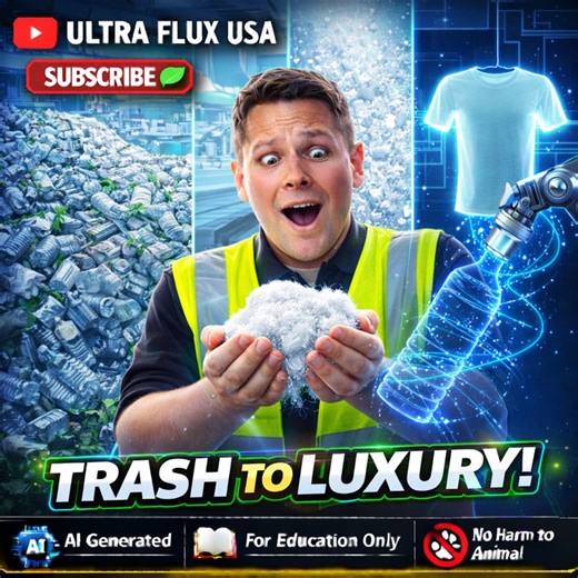 I Wore a T-Shirt Made of 15 Trash Bottles (And It’s Softer Than Cotton). ​Inside the World’s Most Advanced Plastic Recycling Plant. ​How Trash Becomes Fashion: The Full Bottle-to-Shirt Process. ​ ​Disclaimer: This video is an AI-supported documentary created for educational and entertainment purposes. It visualizes modern industrial recycling and textile manufacturing techniques based on 2026 global sustainability standards. ​Is your shirt actually made of trash? Today, RYAN007 takes you inside 