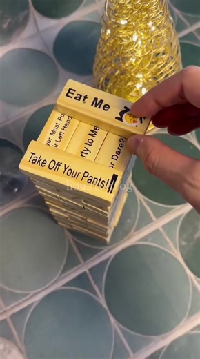 🎲✨ Couples Tumbling Block Tower Game – The Ultimate Date Night Thrill! ✨🎲 🌟 Will You Topple the Tower? Laugh, Flirt, and Connect! 🌟 ✔ ROMANTIC TWIST ON A CLASSIC – Includes "Truth or Dare" challenge blocks! 💕🎯 ✔ PREMIUM WOODEN BLOCKS – Smooth, sturdy, and eco-friendly! 🌳✨ ✔ PERFECT FOR 2 PLAYERS – Designed for couples to play head-to-head! 👫🔥 ✔ PORTABLE & TRAVEL-FRIENDLY – Comes in a beautiful gift-ready box! 🎁✈️ ✔ LAUGHTER GUARANTEED – Break the ice and create unforgettable moments! �