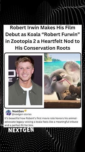 Robert Irwin Makes His Film Debut as Koala "Robert Furwin' in Zootopia 2 a Heartfelt Nod to His