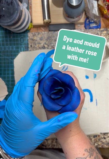 Create a Beautiful Blue Leather Rose Step by Step