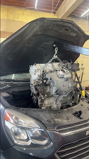 2017, equinox 2.4 L all-wheel-drive engine removal still took me two hours #automobile #mechanic