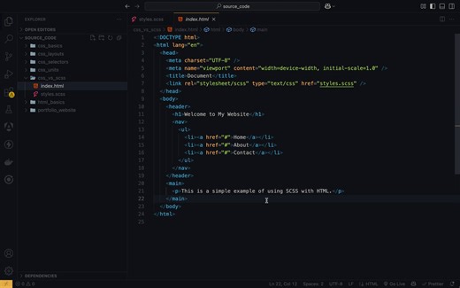 2.How to run HTML with SCSS