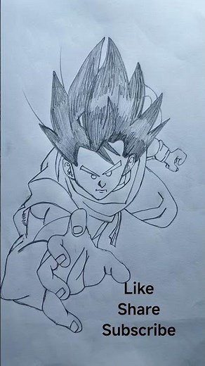 How to draw Goku Full Body out of Stick Man Easy Step by Step For beginners