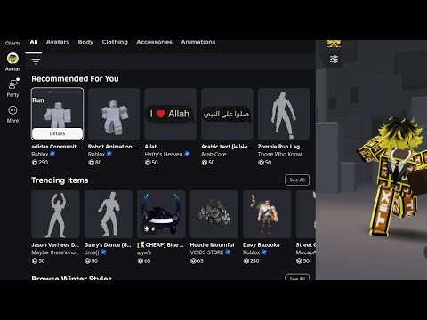 Buying the adidas animation pack in Roblox😀