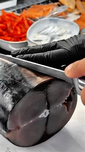 Tuna Cutting Work Tool Using Manual Fillet Knife #worktool
