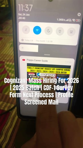 Cognizant Mass Hiring For 2026 | 2025 Batch | CDF-1 Survey Form Next Process | Profile Screened Mail