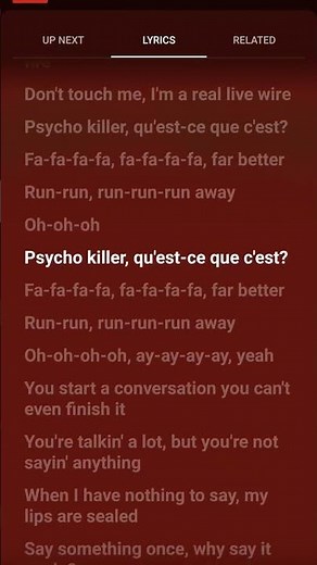 psycho killer lyrics