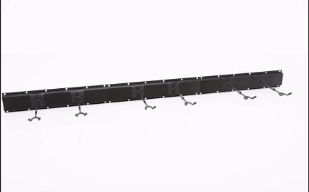 Guitar Wall Mount with 6 Adjustable Guitar Hangers, 48" Extra Thick Alloy Steel Guitar Hanger Wall Mount, for Electric Acoustic Guitars, Bass, Violin, Ukulele, Banjo, Mandolin