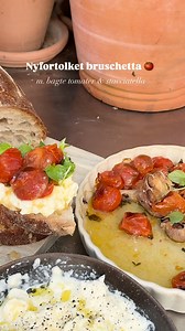 Bagte tomater med Stracciatella 🍅✨ Søde, solmodne tomater bagt til perfektion – toppet med silkeblød stracciatella og et strejf af hvidløg. Simpelt, smukt og smagfuldt. #simpeltgodt #sommersmag Det skal bruge: Bagte tomater: 300 g cherrytomater 1 helt hvidløg 1 spsk olivenolie 1 tsk flagesalt Stracciatella: 100 ml fløde 1 kugle mozzarella 1/2 tsk flagesalt Brød Sådan gør du: Riv mozzarellaen i små stykker og hæld fløde over. Tilføj flagesalt og rør rundt. Stracciatellaen skal være på køl i et p