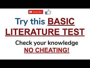 Basic English Literature Test - Check Your Knowledge