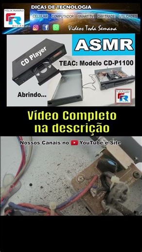 ASMR | CD Player TEAC | Abrindo o Aparelho Antigo e Raro | SHORT
