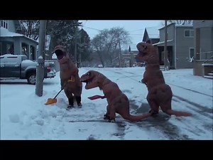 2M views · 47K shares | via: ViralHog T-Rex Snow Removal Service. You're hired!  Pass it on | Sun Gazing | Facebook