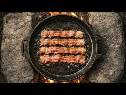 ASMR Cooking For Sleep - The Sound of Bacon Frying in a Pan